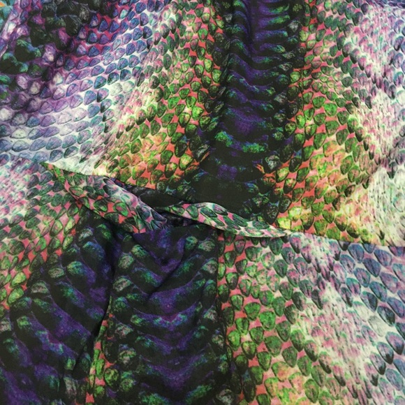 Lisa Ho Silk Sheath Dress Size 12 Alligator Print - Picture 9 of 13